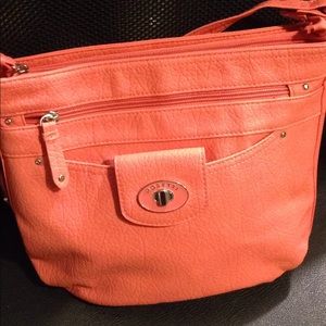 Coral pink Rosetti Crossbody Bag